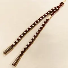 正絹羽織紐　茶色　茶系　羽織の紐　長さ約16.5cm