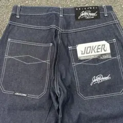 W32 90s 新品 JOKER BRAND 刺繍 バギーデニム極太 JNCOのサムネイル