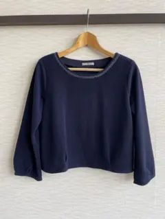 SUIT SELECT ネイビー 長袖 クルーネック トップス