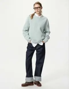 ウォッシャブルミラノリブクルーネックセーター