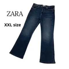 ZARA XXL/美脚フレアデニム インディゴブルー 大きいサイズのサムネイル
