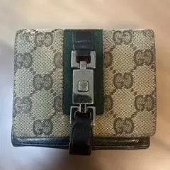 GUCCI GGキャンバス 二つ折り財布 シェリーラインのサムネイル
