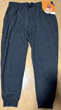 【タグ付き未使用】【４Ｌ】グレー ジョガーパンツ スウェット素材 裏地温かい