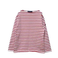 SAINT JAMES 赤白ストライプ 長袖Tシャツ セントジェームス XS