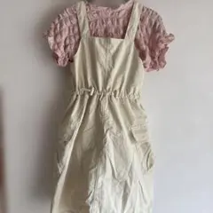 GU キッズ　ジャンバースカートとトップス セット