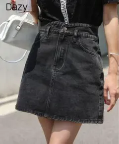 Dazy ダークグレー デニムミニスカート