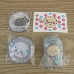 ちいかわ☆ラッコ 刺繍缶バッジ、ロリポップチョコチャームなど5個セット