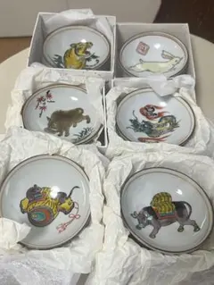 干支 小皿 6枚セット 縁起物