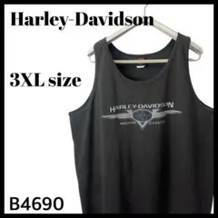 古着 00s USA製 ハーレーダビッドソン 両面プリント タンクトップ 3XL