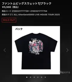 theoralcigarettes ファントムビッグスウェットT ブラック