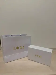 美品】DIOR ディオール ショッパー 紙袋 ギフトボックス 空箱 リボン