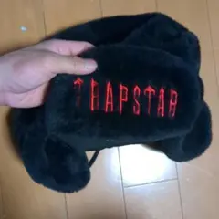 TRAPSTAR ファー フライトキャップ ブラック　帽子
