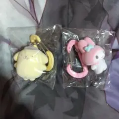 ポムポムプリン　マイメロディ　ガチャガチャ　カラフルカラビナマスコットチャーム