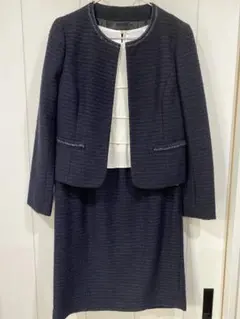 anyFAMネイビー ツイード ワンピーススーツLサイズ