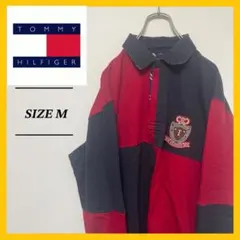 古着　90s トミーフィルフィガー　ビッグロゴ　ポロシャツ　M ゆるだぼ
