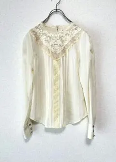 axes femme ブラウス レース ピンタック M