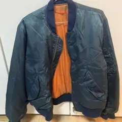 MA-1スタイル ダークグリーンジャケット　古着