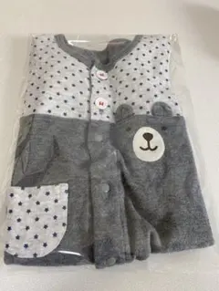 petit Editer　カバーオール　80　長袖　ベルメゾン　ロンパース　くま