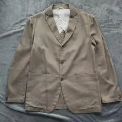 90s 日本製 綿100 ユナイテッドアローズ テーラードジャケット ベージュ