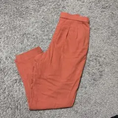 グローバルワーク/あったかウツクシルエットテーパードパンツ/Sサイズ/オレンジ