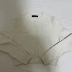 CABaN コットンカシミヤ クルーネックカーディガン ホワイト XS