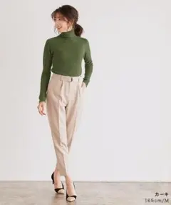 リブハイネック ニット