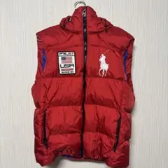 POLO ラルフローレン　レッド ダウンジャケット フード付き