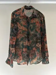 ZARA 花柄ブラウス Sサイズのサムネイル