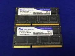 Team 　ノートPCメモリ　DDR3　1600　16GB（8GB×2枚）
