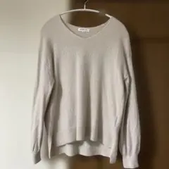 NATURAL BEAUTY BASIC ベージュ Vネック ニット M