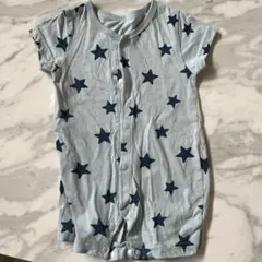水色 星柄ロンパース 60-70cm 西松屋