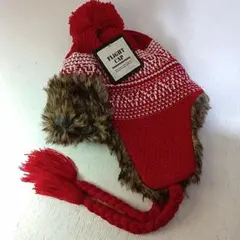 フライトキャップ✨レッド✨帽子✨パイロット✨防寒 ✨耳あて✨