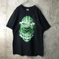 B1316古着　Tシャツ 黒　90s Y2K