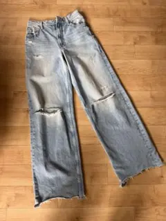 美品 希少Lサイズ】エブール チェックワイドタックパンツ ロンハーマン