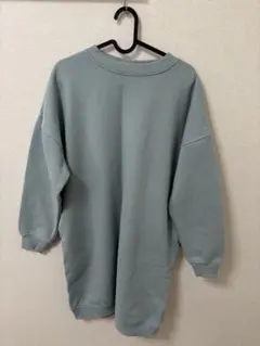 アーバンリサーチ　トレーナーワンピース　ブルー　フリーサイズ　訳あり