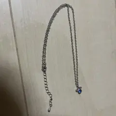 ミッキーマウス ネックレス ブルーストーン シルバーカラー