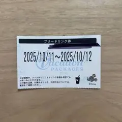 ディズニー　バケーションパッケージ　フリードリンク券