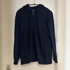 エアリズム　UVカット　フルジップパーカー　紺　ネイビー