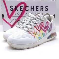 s.t397】SKECHERS スニーカー ホワイト マルチカラー | Mercari