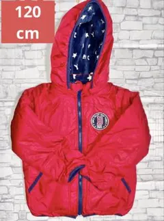 KPニットプランナー赤いダウンコート リバーシブル120cm