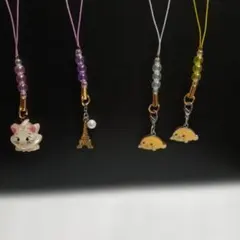 キャラクター ストラップ 4個セット ディズニーのマリーちゃん その他