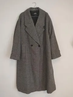 ZARA チェック柄 ロングコート