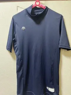 デサントネイビー ハイネック アンダーシャツ M