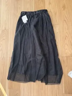 ラメ　スカート　黒　ブラック　ROSEBUD ローズバッド　新品未使用　夏