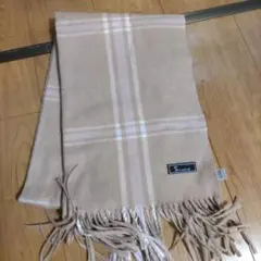 ベージュ チェック柄 マフラー