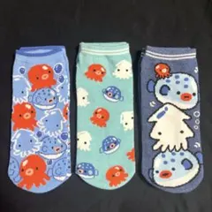 【おもしろソックス】海の生物デザインソックス3足セット