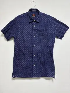 QUIKSILVER 半袖シャツ ネイビー 総柄 Mのサムネイル