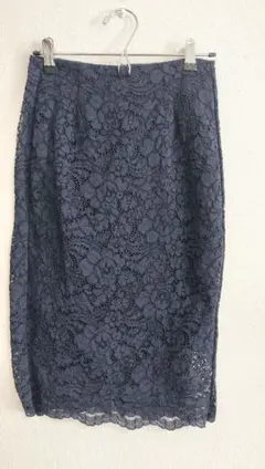 ネイビー レース タイトスカート