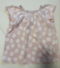 UNIQLO AIRism 水玉模様 Tシャツ 100cm ピンク