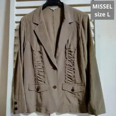 MISSEL ミゼール 薄手ジャケット ゆったりLサイズ　茶 カーキ